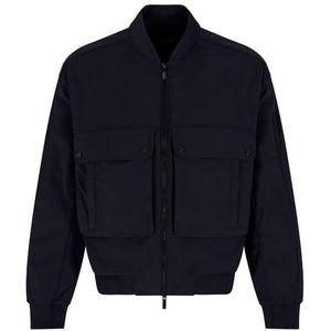 Armani Exchange Blauwe herenjas, blauwe editie, logo, marineblauw, XXL, donkerblauw, XXL, Donkerblauw, XXL