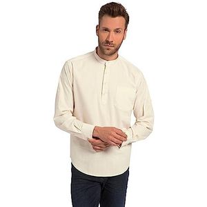 JP 1880 Vêtements pour hommes, grande taille, L-8XL, henley, manches longues, coupe moderne, poche poitrine, col rond 818675, beige, L