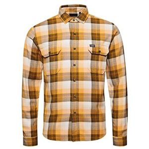 Superdry Vintage Flannel Shirt Sweat-shirt pour homme, Orange Twill Check, 3XL