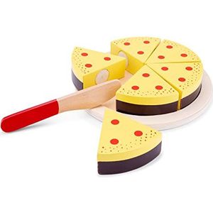 New Classic Toys Houten Snijcake Educatief Imitatiespel voor Kinderen - Crème, 585, Multi Color, Klein