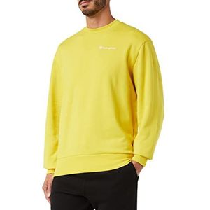 Champion Eco Future Terry Custom Fit Sweat-shirt à col rond pour homme, jaune moutarde, S