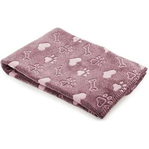 Ancol Sleepy Paws hondendeken, kattendeken, comfortabel, roze