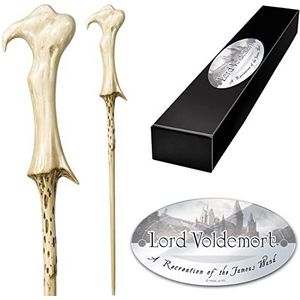 The Noble Collection - Lord Voldemort Character Wand – 37,5 cm (37,5 cm) Harry Potter Wand met metalen naam tag – Harry Potter filmset filmrekwisieten muren