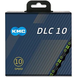 KMC Uniseks DLC 10 versnellingen, zwart/groen, 116 schakels