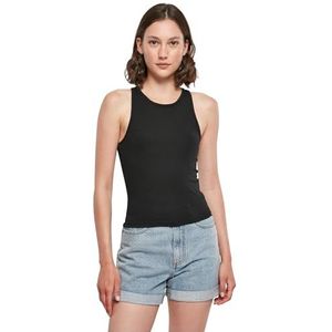 Build Your Brand Racer Back Top Caraco dames tanktop, zwart.