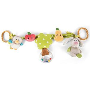 NICI 48512 Kinderwagenketting met 5 figuren om op te hangen, haas en uil, 40 cm