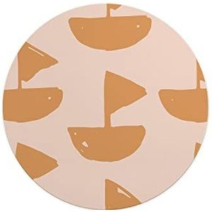 Questo Casa, Ronde muismat met antislip onderkant voor kantoor en thuis, diameter 22 cm