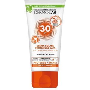 Dermolab - Crème solaire haute protection, pour peaux claires et délicates, résistant à l'eau, SPF 30, format voyage, 50 ml