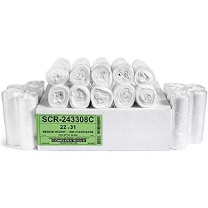 Aluf Plastics 1000 stuks 30,5 - 50,6 liter, hoge dichtheid, 6 micron, geschikt voor thuis, kantoor, badkamer, papier, polystyreen