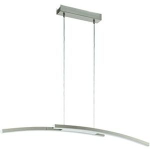 Eglo Connect Fraioli-C Led-hanglamp, 2 lampen, aluminium en kunststof in nikkel-mat, wit, kleurtemperatuurverandering (warm, neutraal, koud), RGB, dimbaar, L 105 cm