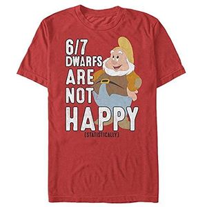 Disney T-shirt à manches courtes unisexe Snow White-Not Happy Organic, rouge, M