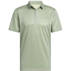 adidas Homme MENS CORE ALLOVER PRINT POLO SHIRT, silver green/pure sulfur, M