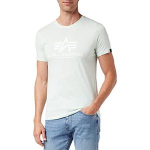 Alpha Industries Basic 100501 - T-shirt, normale taillehoogte, korte mouwen, heren, Munt