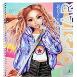 Depesche 12228 Topmodel Popstar - kleurboek met 60 pagina's voor het maken van patronen en outfits, een kleurboek met stickervellen, sjablonen enz.