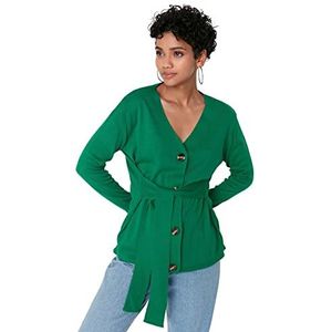 Trendyol Normaal vest met V-hals voor dames (1 stuk), Groen