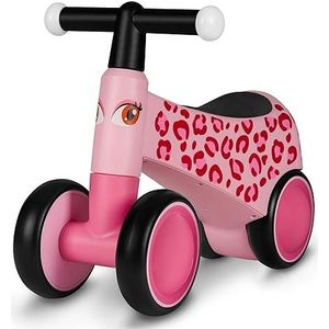 lionelo Sammy Rider voor kinderen van 1 tot 3 jaar, drager met 4 wielen tot 25 kg, antislip handgrepen met verlichting, ergonomische zitting, 3 modellen, voor jongens en meisjes (roze)