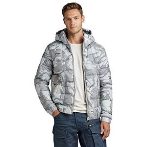G-STAR RAW Meefic Sqr HDD JKT gewatteerde jas voor heren, Veelkleurig (Cool Grey Woodland Camo D20126-C441-D436)