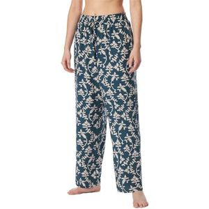 Schiesser Schlafhose Lange Webbroek - Mix + Relax Pijamabroek voor dames, Jeansblauw 181198