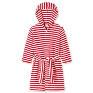 Schiesser Badjas voor meisjes, gestreept, rood en wit, 116