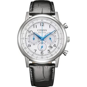 CITIZEN Eco-Drive CA4630 Chrono Solar herenhorloge met 42 mm diameter in verschillende varianten, Wit / lederen band