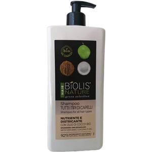 Biolis Nature Voedende en ontwarrende shampoo voor alle haartypes met biologische kokosolie, 750 ml