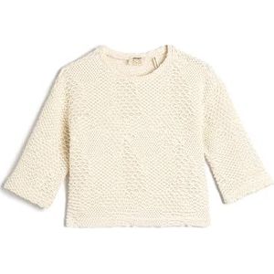 Koton T-shirt met lange mouwen en ronde hals voor meisjes, Beige (052)