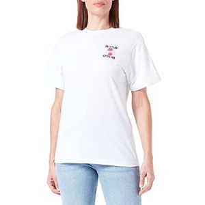 HUGO Vintage T-shirt voor dames, wit 100