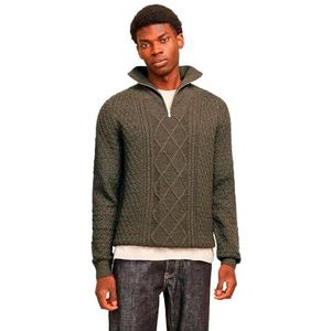 JACK & JONES Jprblunorth Pull en tricot à col haut pour homme, Olive Night/détail : mélangé, XXL