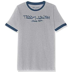 Teddy Smith Ticlass3 JR MC Jongens T-Shirt, grijs (grijs gemêleerd/indigo 181q)