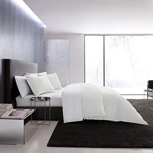 Vera Wang - Luxe dekbedovertrekset voor queensize bedden, katoen, met knoopsluiting, incl. bijpassende kussenslopen (piqué wafelpiqué wit, kingsize bed)