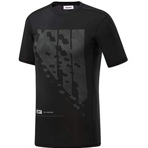 Reebok TS SS Comp Tee T-shirt voor heren, zwart.