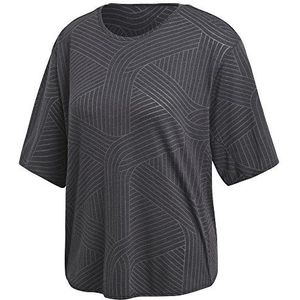 adidas Freelift Aeroknit T-shirt voor dames, zwart.