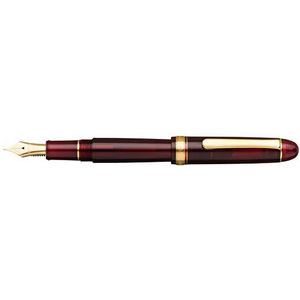 PLATINUM Japanse vulpen #3776 Century Gold Trim Burgundy SF/rood 0,30-036 mm / handgemaakt / 14 karaat gouden veer / met geschenkdoos / vulpen