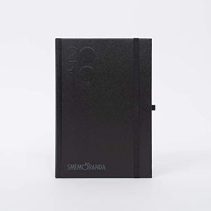 Smemoranda 12 Mesi 2019 hardcover, weekdeken, 16,8 x 24 cm, zwart