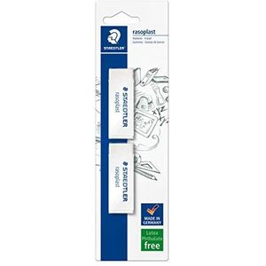 STAEDTLER 526 B2BK2D gum, ftalaatvrij en latexvrij, 65 x 13 x 23 mm, 2 stuks