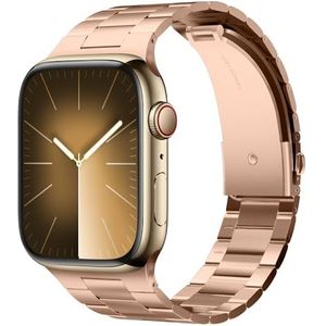 elago Metalen armband compatibel met Apple Watch armbanden 40 mm, 41 mm, 44 mm, 45 mm, met iWatch serie 7, 6, SE, 5, 4, premmie, metaal, vervanging, roestvrij staal, verstelbare tas voor dames en heren, 44mm/45mm