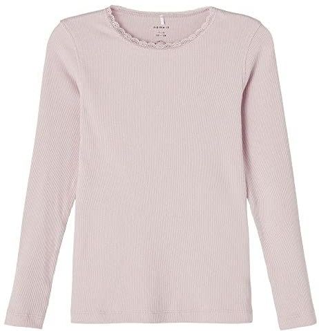 Name It Nkfkab Ls Slim Top Noos T-shirt voor meisjes, ijsviolet