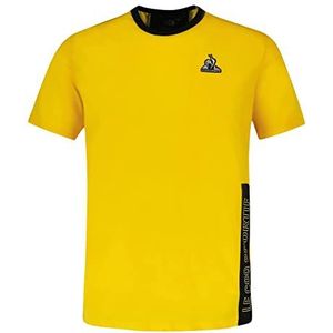 Le Coq Sportif Tech Tee T-shirt Ss Nr. 1 M Lemon Chrome Unisex, Citroen Chroom