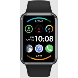 HUAWEI Watch FIT Special Edition, 1,64 inch AMOLED HD-display, wetenschappelijke slaaptracking, geïntegreerde GPS, 10.000+ wijzerplaten om uit te kiezen, compatibel met iPhone en Android, zwart