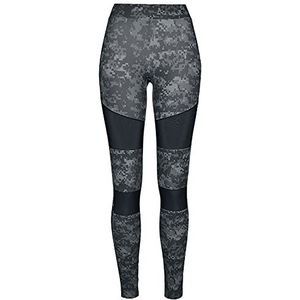 Urban Classics Camo Tech Dameslegging van mesh, 1 stuk, Donkere digitale camouflage.