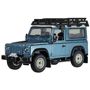 TOMY BRITAINS - Verzamelvoertuig, Land Rover Defender 90 voor volwassenen 43217, landbouwvoertuig met hard dak, pick-up, model op schaal 1:32, replica geschikt voor kinderen vanaf 3 jaar, blauw