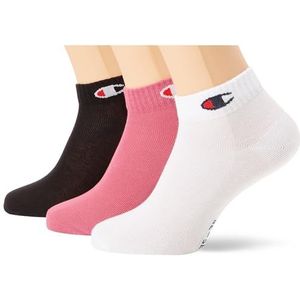 Champion Core Socks 3pp Quarter sokken Unisex, Paars Wit Zwart (PS186)
