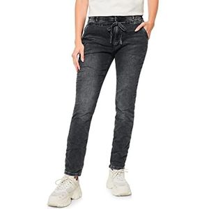 Street One Casual jeansbroek voor dames, Black Knit Washed