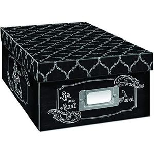 Pioneer Photo Albums Opbergdoos voor foto's, motief krijtbord, wit