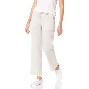 Amazon Essentials Pantalon large en lin mélangé avec cordon de serrage pour femme (disponible en grande taille), écru, taille L