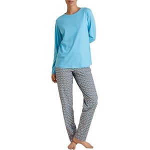 CALIDA Spring Nights Pijama-set voor dames, Topaas blauw
