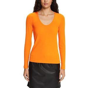 ESPRIT 103ee1k314 T-shirt voor dames, 830 / Oranje Goud