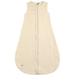 LÄSSIG Zomerslaapzak voor baby's zonder mouwen, GOTS/Muslin Baby Sleeping Bag GOTS Vanilla, 86/92