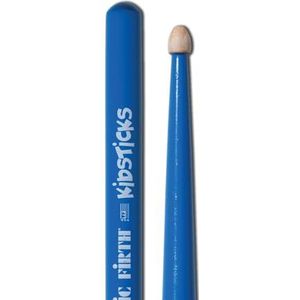 Vic Firth Drumsticks voor kinderen, Amerikaanse hickory, houten punt, blauw