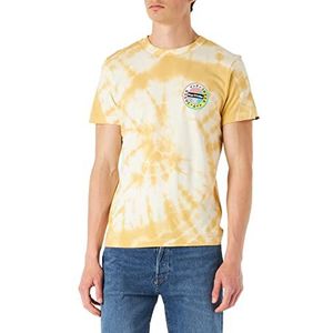 Kings Of Indigo T-shirt Darius pour homme, Jaune (Tie Dye Crest Yellow Iris 7714), XXL